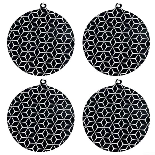 Juego de 4 alfombrillas protectoras de silicona para placa de inducción, resistentes al calor y a los arañazos, 22 cm / 24,5 cm, para una fácil limpieza y ajuste personalizado (redondo, 22 cm)