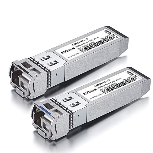 a Pair of 10 Gigabit SFP+ Bidi Single-Mode Transceiver, 10GBASE-LR BIDI Single LC Module for Arista, 1270nm/RX1330nm, up to 10-20km