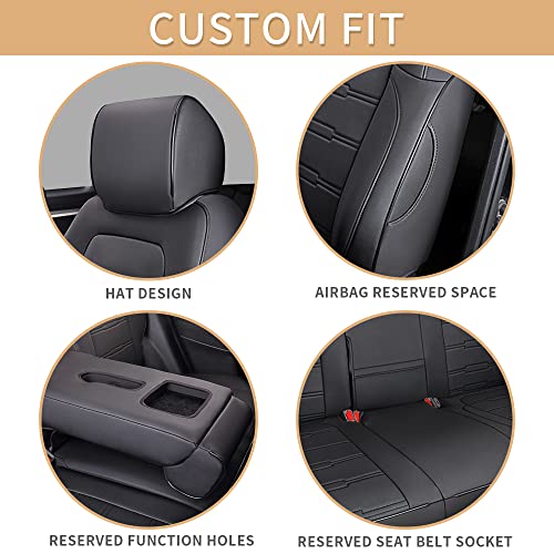 Car Seat Cover for Honda CRV 2017 2018 2019 2020 2021 2022 - Full Set of All-Inclusive CR-V Seat Covers (Black)