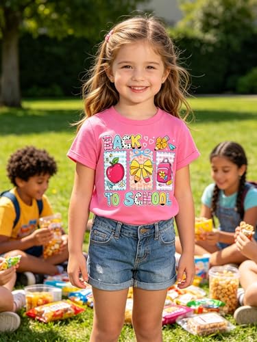 Image of Funnycokid Little Girls T Shirt for Toddler 3-7 Years Kids Tee Graphic Short Sleeve Clothes Tops