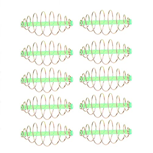 SPYMINNPOO Carp Fishing Feeder,10PCS Spring Coil Inline Method Feeder Coil Inline Metal Bait Feeder Fishing Tackle Fishing Feeder Basket Fishing Accessories Tackle(L)
