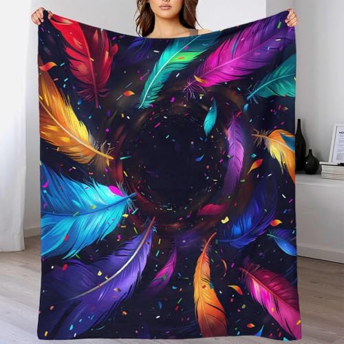 Jeté de canapé microfibre coloré lit couverture voyage compact - 4