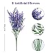 9 Piezas de Lavanda Artificial Flores y Plantas Púrpuras Artificiales Simulación Jardín...