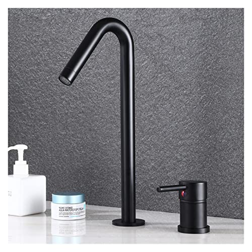 Grifo de lavabo dorado cepillado monomando para lavabos de baño modernos de lujo 3