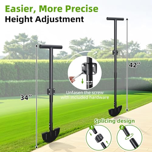 image for Lilyvane Edger Lawn Tool, Heavy Duty 49 Inch Border Edger with Half Mo