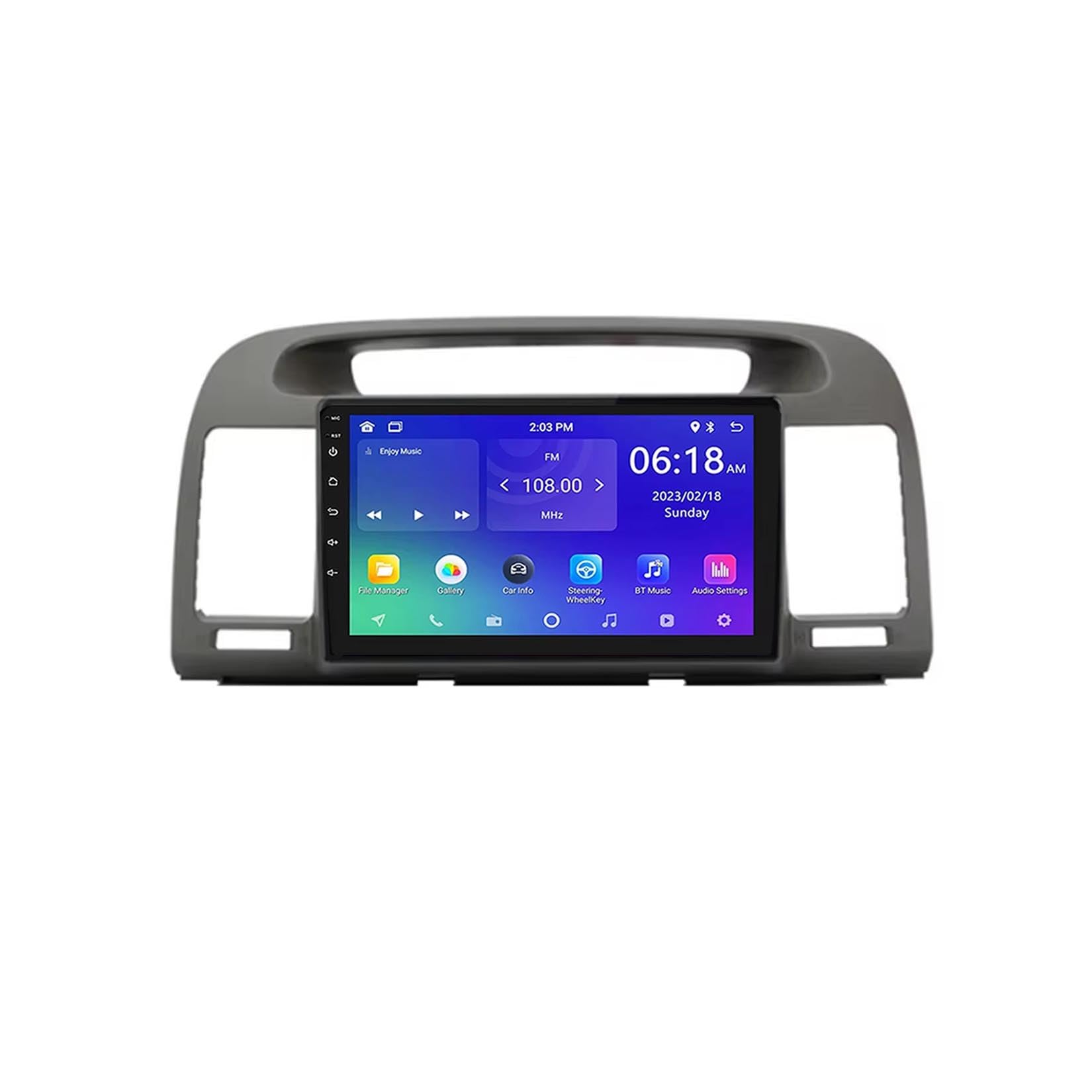 Autoradio Double Din Android 13 avec GPS tactile et kit mains libres Bluetooth pour Camry 5