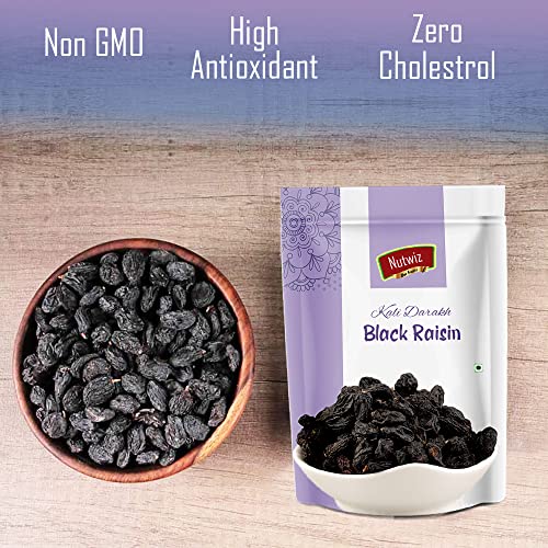 Image of Nutwiz Nuts And Seeds (Black Raisins /Kali Darakh), Fresh, 800 Gram