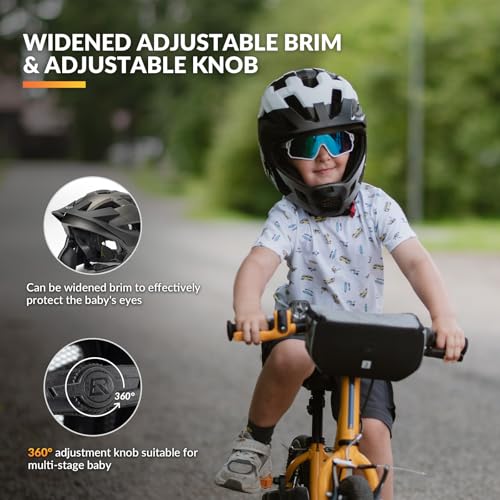 ROCKBROS Kids Full Face Bike Helmet Adjustable Detachable Protection - image 5