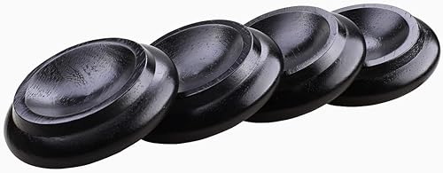 Vista 2 de 4 piezas de tazas verticales de madera maciza para piano, tazas para muebles, sofás, camas, sillas, ruedas, almohadillas de fieltro antideslizantes