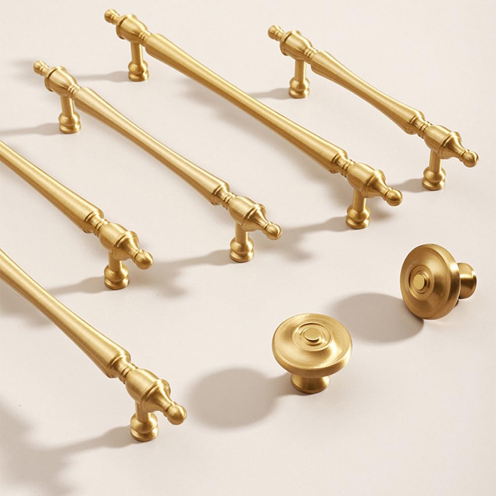 Manijas para gabinetes de Cocina, manijas Doradas para Puertas de Cocina, armarios, Muebles, armarios de baño con Tornillos, 208 mm/8,2 Pulgadas