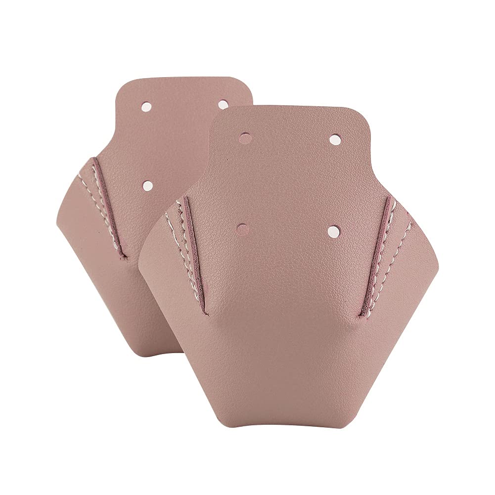 Uposao 1 Pair Roller Skate Toe Caps Roller Skate Protectors PU Leather Roller Skate Cap with 4 Holes for Roller Skate Replacement Accessories
