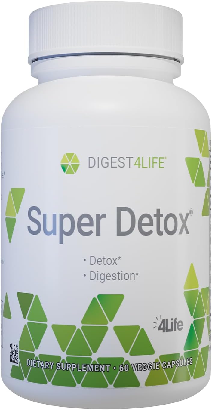 4Life Super Detox, Dietary Supplement, Supports Detoxification and Liver Function with Artichoke, Calcium D-Glucarate and Milk Thistle - 60 Capsules
