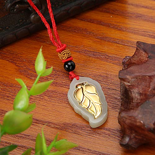 Pbzydu Collana con Ciondolo, Collana di Giada