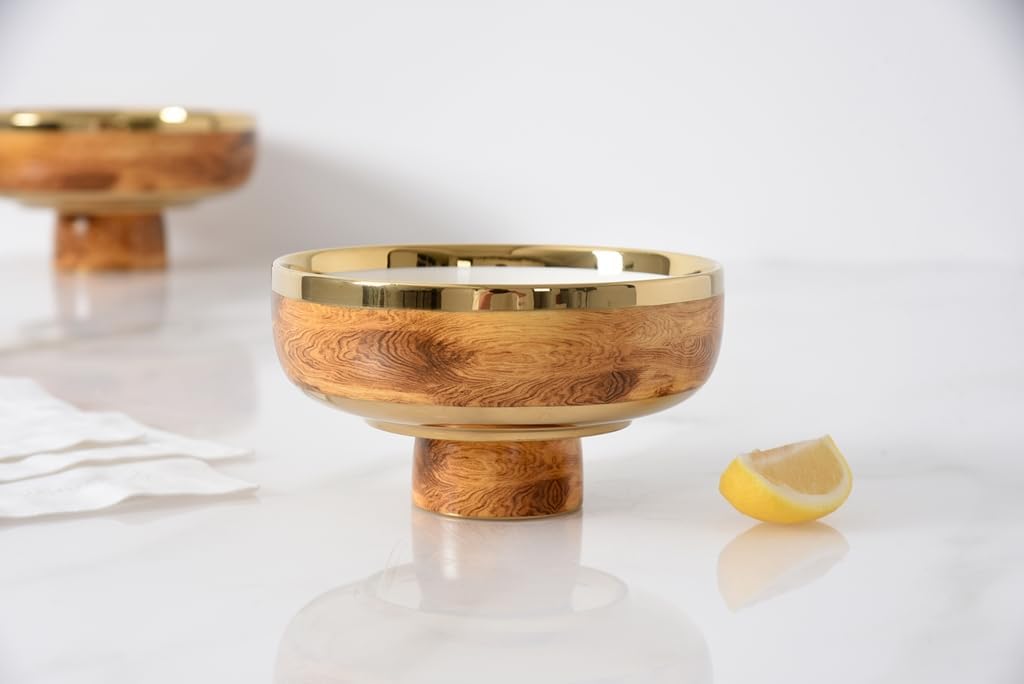 Pampa Bay Madera Small Footed Bowl, 6" x 6" x 3.5"