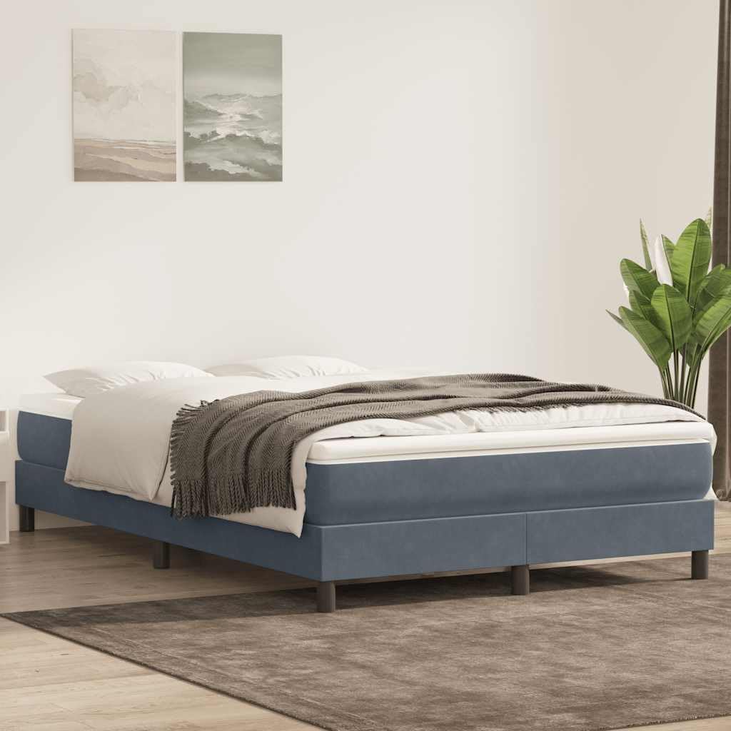 IKAYAA Struttura Letto Matrimoniale 160x210 Rete Matrimoniale con Doghe in Legno per Adulti, Bambini e Teenager, Altezza 25 cm -Grigio scuro-160 x 210 cm/25 cm