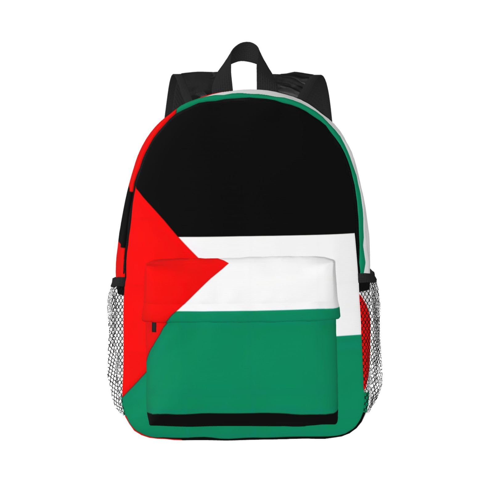 FSCEV Palestine Flag Backpack Basics Classic Rucksack School Bag Men And Women Work Multi-Functional 15 Inch