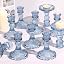 Simeitol Set Of 12 Blue Glass Taper Candle Holders - Vintage Style For Weddings & Home Decor - View #6