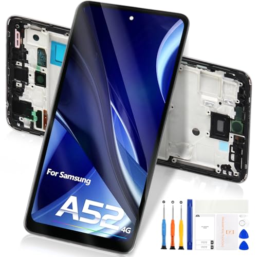 Atwist para Samsung Galaxy A52 4G Pantalla LCD para Galaxy A52 4G A525 LCD Display para Galaxy A52 4G Digitalizador SM A525F SM A525M Pantalla táctil Montaje con Marco
