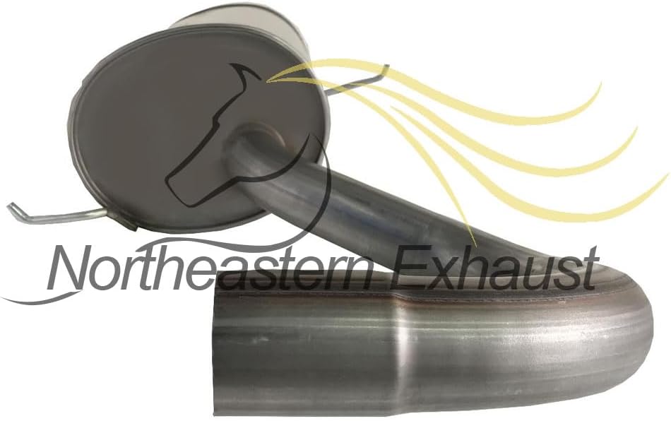 Northeastern Exhaust | Stainless Steel Intermediate Pipe & Muffler Exhaust System Kit Compatible for Chrysler PT Cruiser 2001-2010 2.4L | Free Clamps Included | Automotive Replacement Part