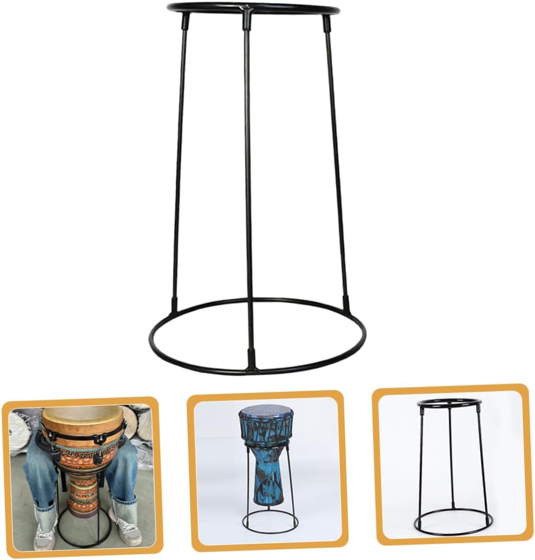ERINGOGO Drum Stand for African Drum Percussion Instrument Holder Compact Lightweight Bracket for Beginners and Students Design for Stability and Reliability