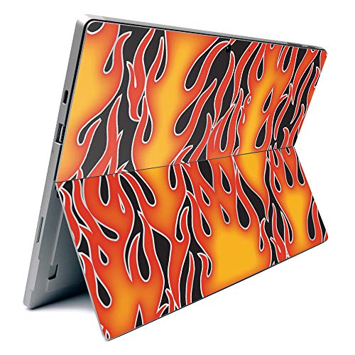 Image of MightySkins Carbon Fiber Skin for Microsoft Surface Pro 7 - Hot Flames | Textured Carbon Fiber Finish | Easy to Apply, Remove, and Change Styles | Made in The USA