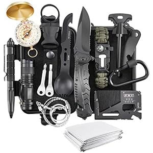 Gifts for Him Men Dad Christmas, Survival Kits, Emergency Survival Gear and Equipment, Cool Gadgets for Men Camping Fishing Hunting Outdoor