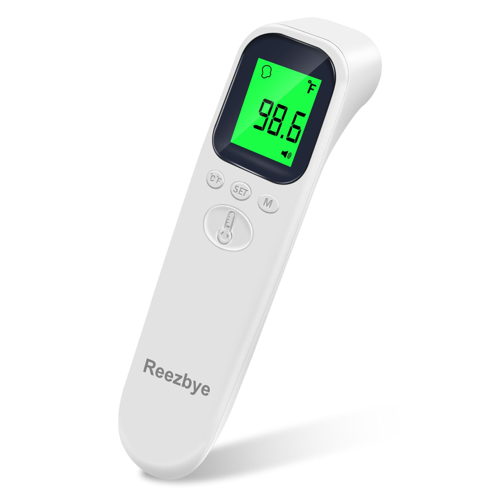 Reezbye Contactless Thermometer - Digital Forehead Thermometer for Baby, Kids and Adults,3 Color Fever Alarm, 2 in 1 Forehead & Object Mode