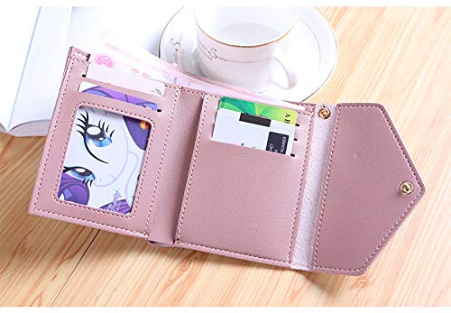 Lomaifoer Small Wallet For Women，Ultra Slim Pu Leather Credit Card Holder Clutch Wallets For Women(Pink) #TOP3