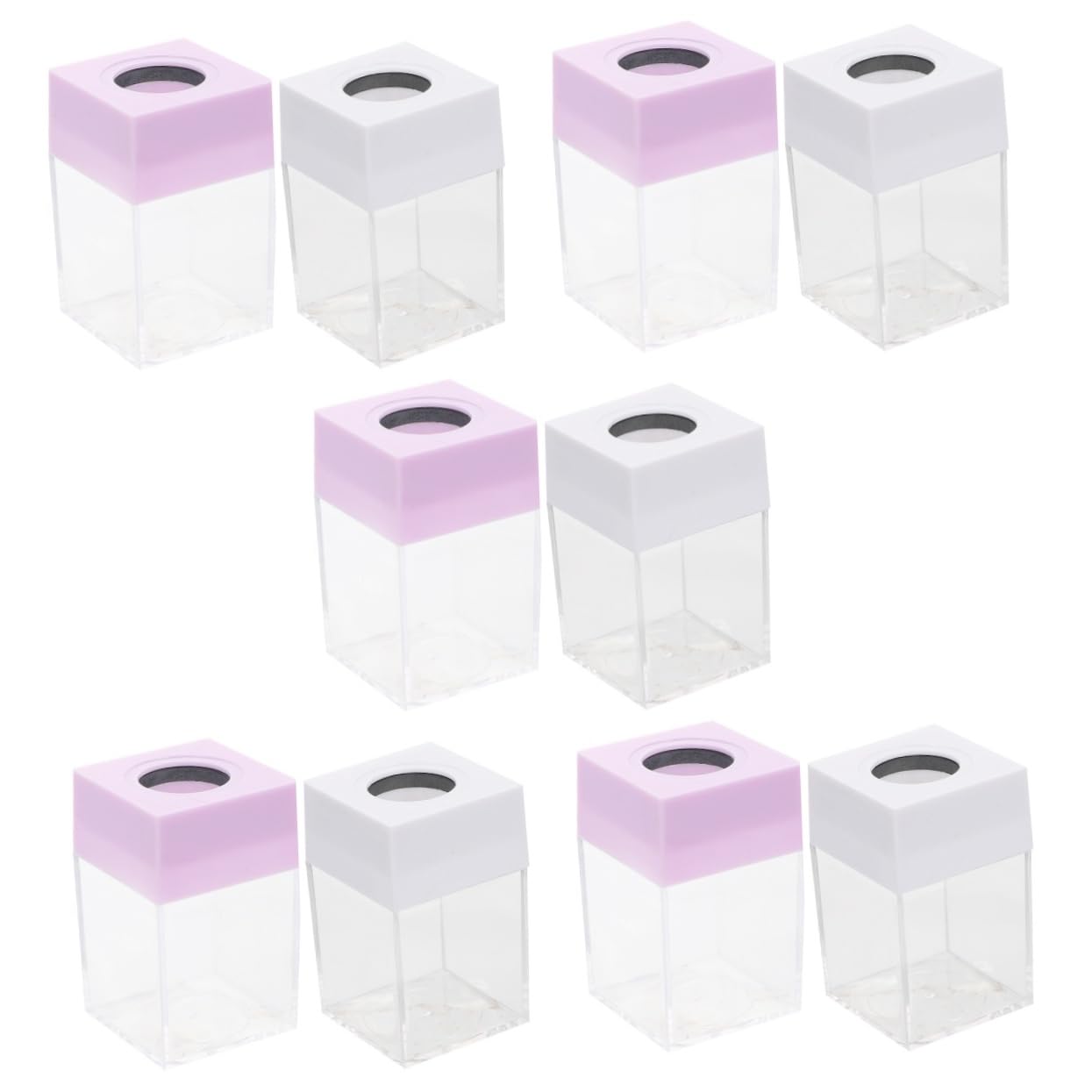 EXCEART 10stücke Magnetische Klammerspender Transparente Quadratische Aufbewahrungsbehälter Für Büroklammern Für Schreibtisch Und Kreative Organisation