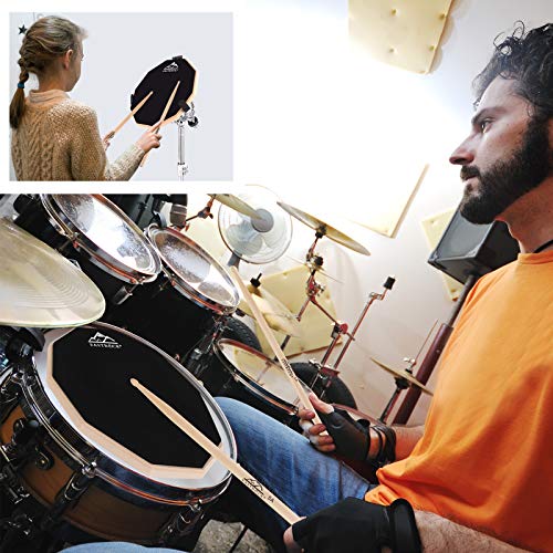 Eastrock Practice Drum Pad, 11 Inches Double Sided Silent Drum Pad, Silicone Dumb Drum With Drumsticks And Storage Bag For Beginners, Black #TOP6