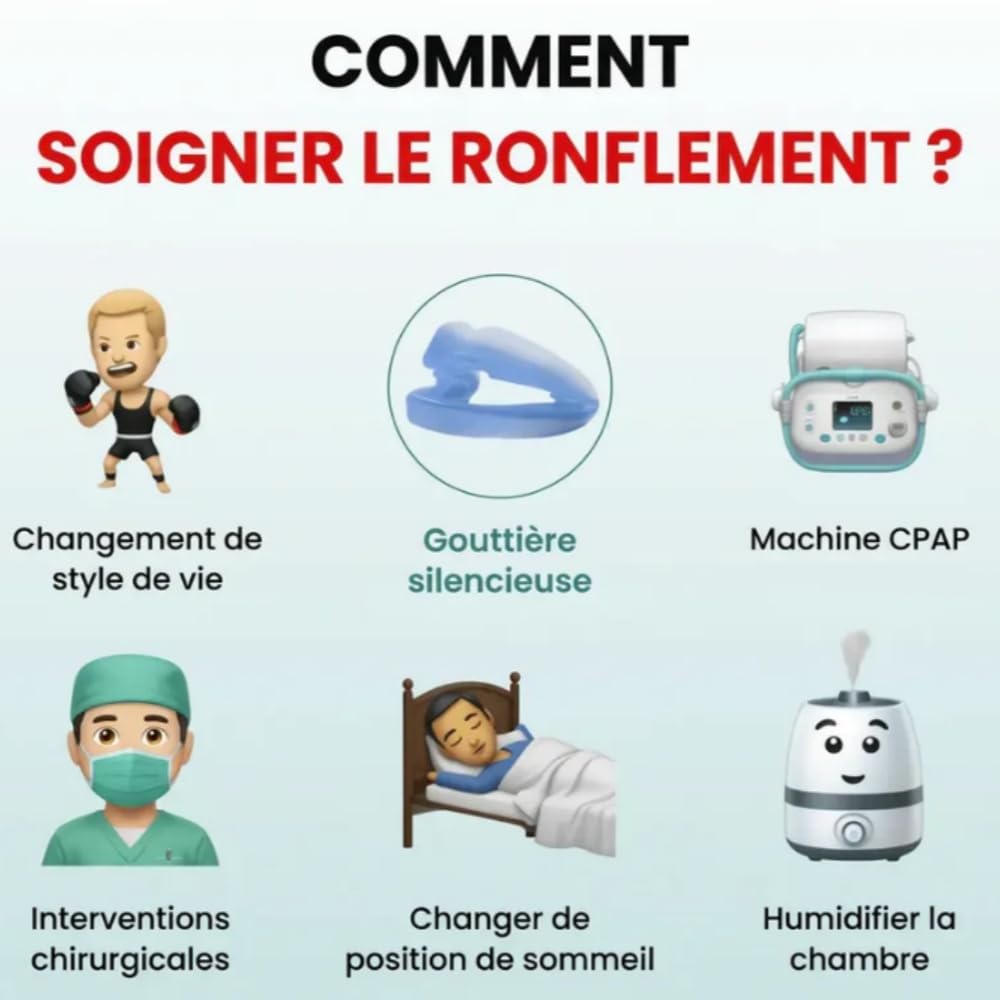 Santavya - Embout buccal universel silencieux anti-ronflement, confortable et efficace pour un sommeil tranquille