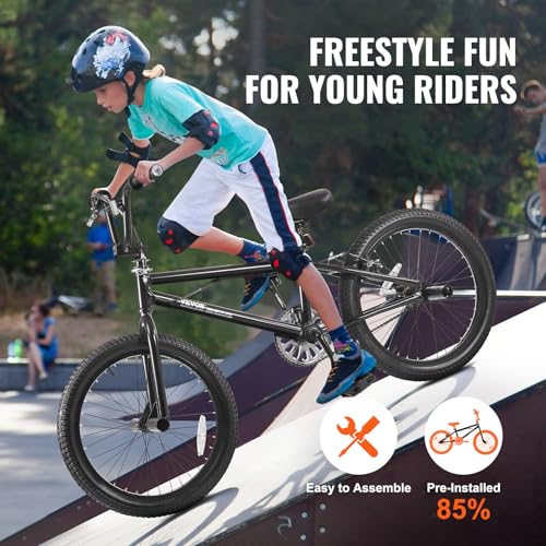 VEVOR BMX Bike, 18/20/24-Inch Wheel Freestyle & Race Bike