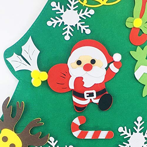 Kids Diy Felt Christmas Tree With 30Pcs Set Wall Hanging Detachable Ornaments Xmas Gifts Children Friendly Christmas Home Decorations #TOP2