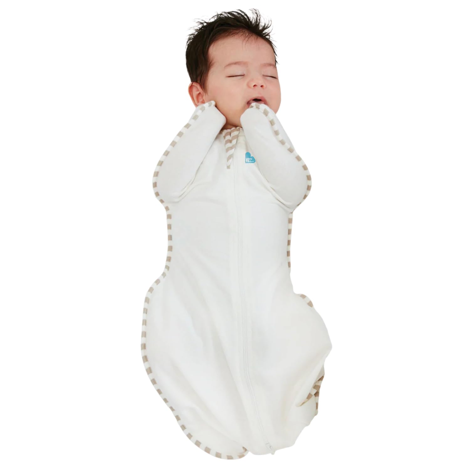 Love to Dream Organic Swaddle, Baby Sleep Sack, Swaddle Up Self-Soothing Swaddles for Newborns, Get Longer Sleep, Snug Fit Helps Calm Startle Reflex, 1.0 Tog, 5-8.5lbs., Cream