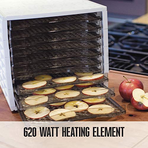 Weston Food Dehydrator Machine For Beef Jerky, Fruit Leather, Herbs, Dog Treats, Vegetables, Meats, Bpa Free, Slide Out Drying Racks (75-0201-W), 10 Tray, Ultra Quiet Fan #TOP4