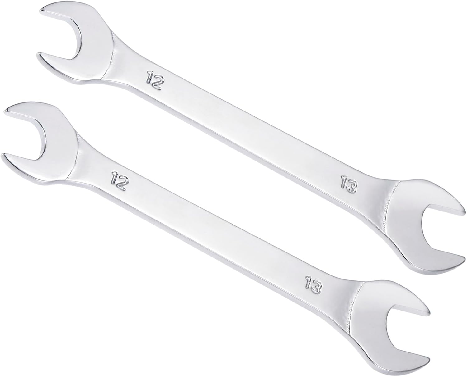 Thin Open End Wrench, Metric 12mm x 13mm, Double Ended Slim Wrench - (Applications: for Thin Nuts, Narrow Spaces), 2-Pieces