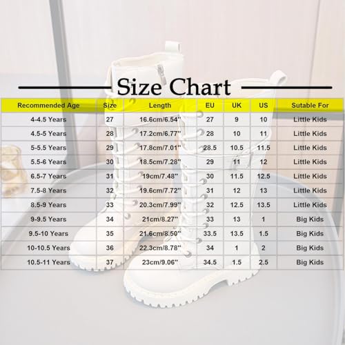 Girls Knee High Faux Leather Motorcycle Boots Lace Up Side Zipper Riding Boots Lug Sole Chunky Heels Shoes3