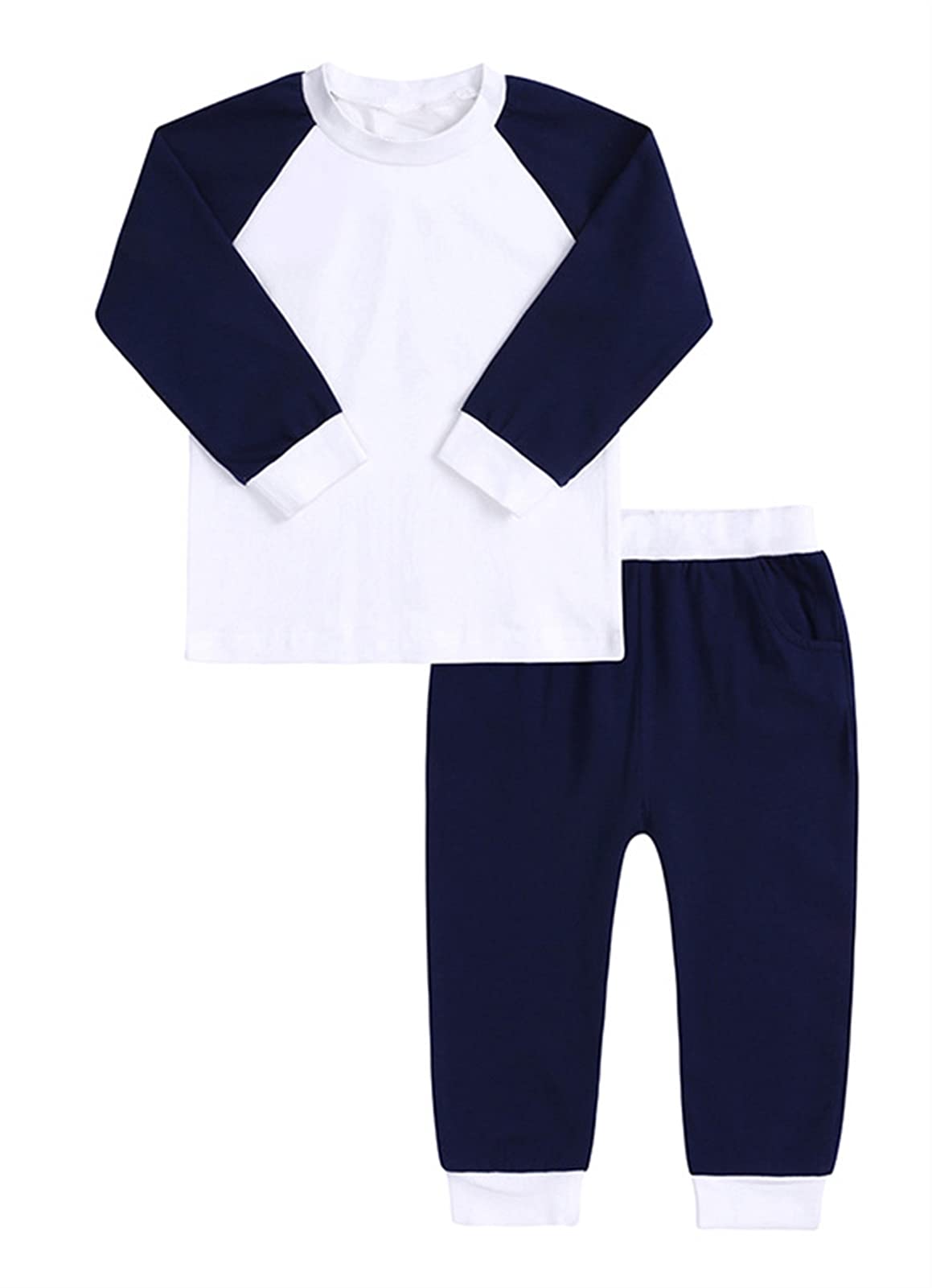 Lifup Kids Girls Boys Soft Comfy Cotton Sleepwear Pajamas 2pcs Set