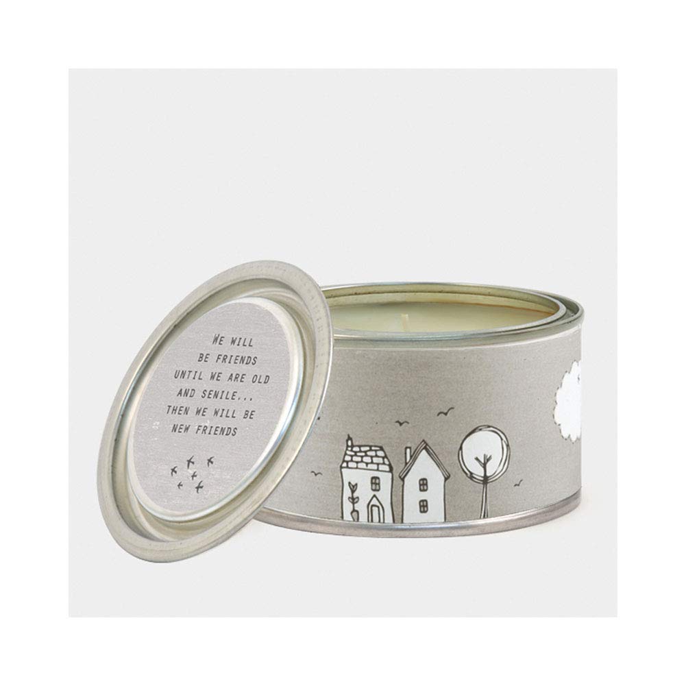 East Of India Tin Candle - Friends Old & Senile