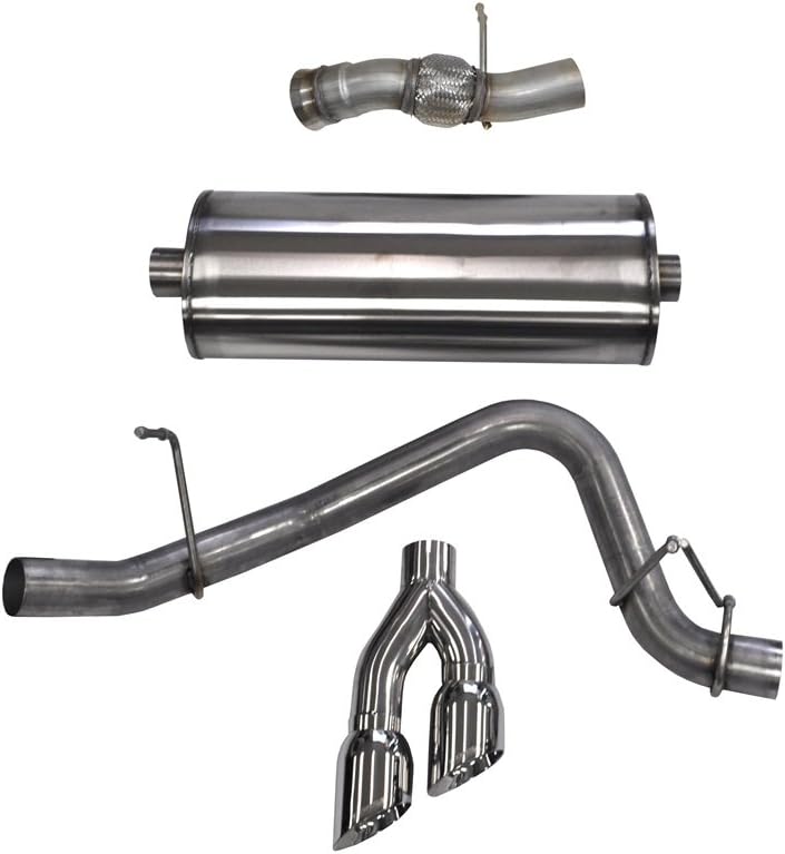 Corsa 14826 Cat Back Exhaust (Dual Rear Exit with Polished Twin Pro Series Tips), 1 Pack