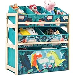 Cajonera Juguetes Amazon NUKied Estantería para Juguetes Organizador de Juguetes Estantería Infantil con 6 Cajas de Colores Cajas de Tela no Tejida para Organizador Juguetes Infantil Organizador Juguetes 64 x 28 x 60cm