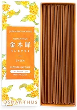 【 金木犀の香りを追求 】お香 キンモクセイ 線香 煙の少ない 白檀 アロマ 日本製 約60本入 バニラ インセンス スティック ギフト 贈り物 浄化 ENSEN