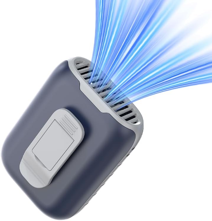 Miniatura 1 de ZNW Mini ventilador personal portátil de cintura y cuello, motor sin escobillas de 10500 RPM, recargable de 40 horas de funcionamiento,
