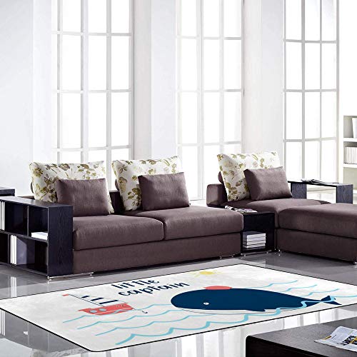 Tapis moderne grand format en tissu polyester résistant coloris Color1 pour séjour - 4