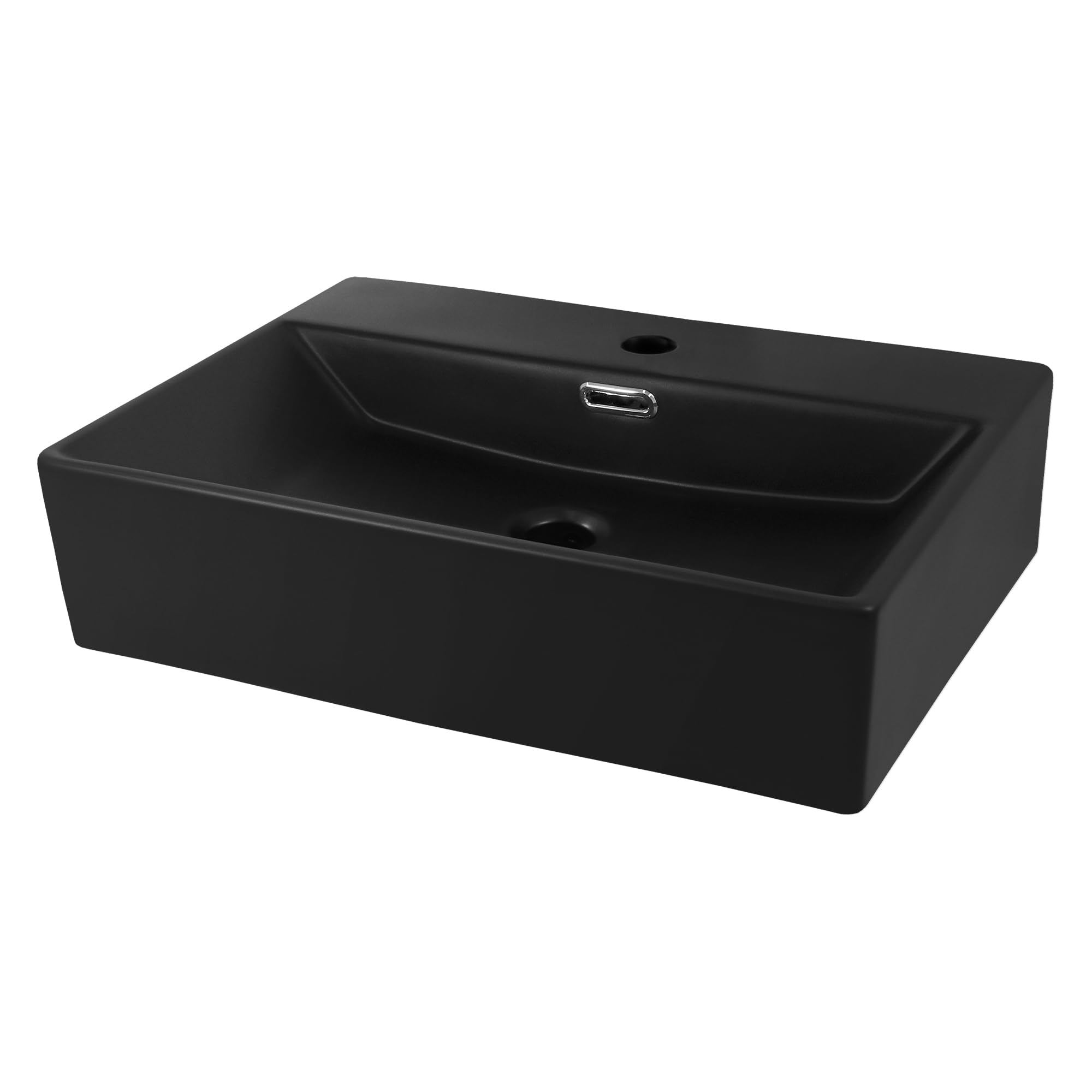 ML-Design Lavabo de Cerámica Negro Mate Redondo Ø 280 x 150 mm Con Agujero De Desagüe Lavamanos Moderno De Encimera Sobremesa De Superficie Pila Para Baño Aseo Fregadero Diseño Minimalista — view 21