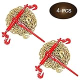 DC Cargo Mall 5/16” Grade 70 Chain and Load Binder Kit | Includes (2) Binders and (2) Chains | 4,700 lbs. Safe Working Load