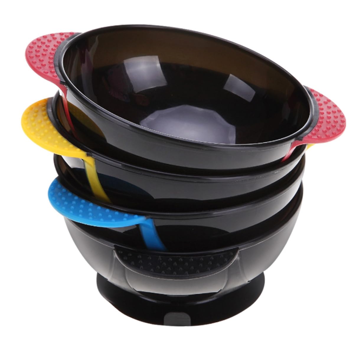 CALLARON Professional Hair Dye Bowl Set 4pcs Suction Cup Mixing Bowls for Hair Salons Home Use Random