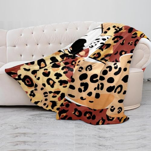 Couverture microfibre léopard légère contre le froid sur le canapé - 5