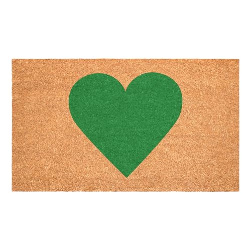 Calloway Mills Madison Heart Doormat (Green, 17" x 29")
