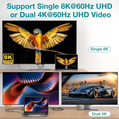Right Angle USB4 Extension Cable, 40Gbps & 100W 90 Degree USB C Data Cable, Thunderbolt 3/4 Extension Cable, Support 8K/6K@60Hz or Dual 4K Video for Thunderbolt Dock, Mac Studio, XPS, Intel NUC